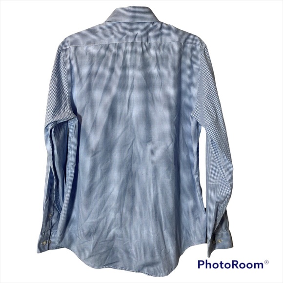 Calvin Klein Men’s Long Sleeve Shirt Button Up Check Slim Fit 16 Gently Worn - Picture 2 of 6